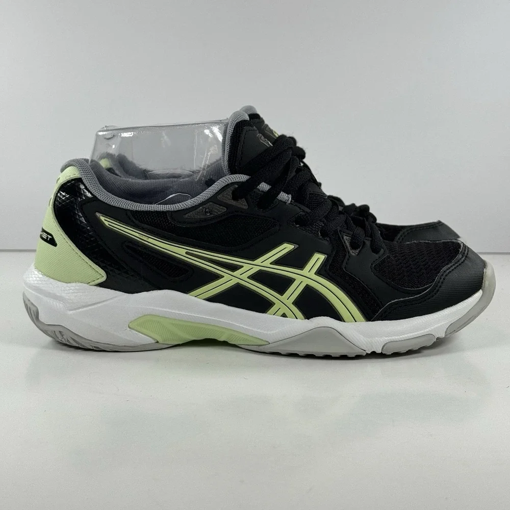 Asics Gel Rocket 10‎ Volleyball Black Illuminate Yellow Shoes Women's Size 6
